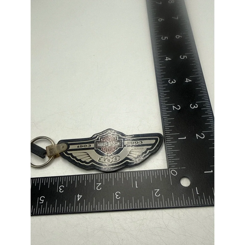 Harley-Davidson 100th Anniversary Keychain 1903-2003 St Petersburg FL Wings Logo